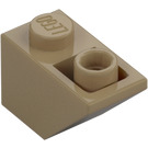 LEGO Donker zandbruin Helling 1 x 2 (45°) Omgekeerd (3665)