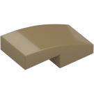 LEGO Dark Tan Slope 1 x 2 Curved (3593 / 11477)