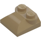 LEGO Dark Tan Slope 2 x 2 Curved with Curved End (47457)