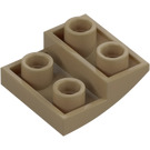 LEGO Dunkel Beige Schrägstein 2 x 2 x 0.7 Gebogen Invers (32803)