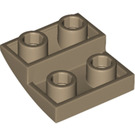 LEGO Dark Tan Slope 2 x 2 x 0.7 Curved Inverted (32803)