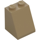 LEGO Mörk Gulbrun Backe 2 x 2 x 2 (65°) med bottenrör (3678)