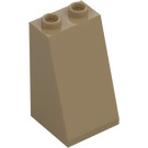 LEGO Dark Tan Slope 2 x 2 x 3 (75°) Hollow Studs, Rough Surface (3684 / 30499)