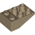 LEGO Dark Tan Slope 2 x 3 (25°) Inverted without Connections between Studs (3747)