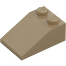 LEGO Mörk Gulbrun Backe 2 x 3 (25°) med grov yta (3298)