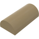 LEGO Dark Tan Slope 2 x 4 Curved without Groove (6192 / 30337)