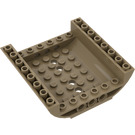 LEGO Dark Tan Slope 8 x 8 x 2 Curved Inverted Double (54091)