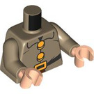 LEGO Dunkel Beige Sneezy Minifig Torso (973 / 76382)