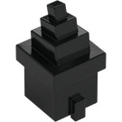 LEGO Dark Tan Square Head with Nose with Witch Face and Black Hat (29272)