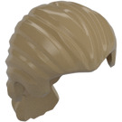 LEGO Beige scuro Inclinato all'indietro Capelli con Corto Coda di cavallo (95226)