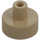 LEGO Dunkel Beige Fliese 1 x 1 Rund mit Hollow Stange (20482 / 31561)