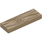 LEGO Beige scuro Piastrella 1 x 3 con Wood Grain (63864 / 73904)