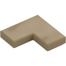 LEGO Dunkel Beige Fliese 2 x 2 Ecke (14719)