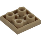 LEGO Tumma beige Laatta 2 x 2 Käänteinen (11203)