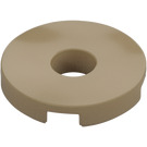 LEGO Dark Tan Tile 2 x 2 Round with Hole in Center (15535)