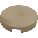 LEGO Dark Tan Tile 2 x 2 Round with "X" Bottom (4150)