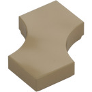 LEGO Mørk beige Tile 2 x 2 med Cutouts (3396)