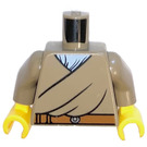 LEGO Dark Tan Torso with Robe with Bright Light Blue Wrap and Belt (973 / 76382)