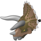 LEGO Donker Zandbruin Triceratops Hoofd (98169)