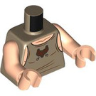 LEGO Mørk beige Viktor Krum - Hai Minifigur Overkropp (973 / 76382)