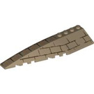 LEGO Donker Zandbruin Wig 12 x 3 x 1 Dubbele Afgerond Links met Bricks (42061 / 94025)