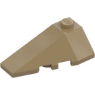 LEGO Dunkel Beige Keil 2 x 4 Dreifach Links (43710)