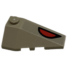 LEGO Dark Tan Wedge 2 x 4 Triple Right with Red and Black Eye Sticker (43711)