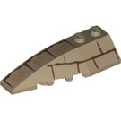 LEGO Dark Tan Wedge 2 x 6 Double Left with Bricks (41748 / 94029)