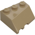 LEGO Mørkebrun Kile 3 x 3 Højre (48165)