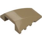 LEGO Dark Tan Wedge 4 x 4 Triple Curved without Studs (47753)