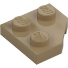 LEGO Donker zandbruin Wig Plaat 2 x 2 Cut Hoek (26601)