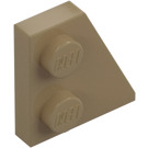 LEGO Dunkel Beige Keil Platte 2 x 2 Flügel Rechts (24307)