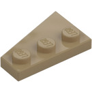 LEGO Tumma beige Kiila Levy 2 x 3 Siipi Oikein  (43722)