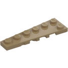 LEGO Tan Foncé Pièce de monnaie assiette 2 x 6 La gauche (78443)