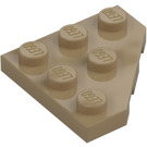 LEGO Donker zandbruin Wig Plaat 3 x 3 Hoek (2450)