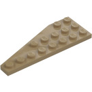 LEGO Mørk beige Kile Plate 3 x 8 Vinge Høyre (50304)