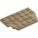 LEGO Mørkebrun Kile Plade 4 x 6 uden hjørner (32059 / 88165)