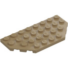 LEGO Dark Tan Wedge Plate 4 x 8 with Corners (68297)