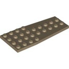 LEGO Dark Tan Wedge Plate 4 x 9 Wing without Stud Notches (2413)