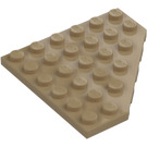 LEGO Dunkel Beige Keil Platte 6 x 6 Ecke (6106)