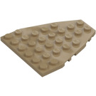 LEGO Donker zandbruin Wig Plaat 7 x 6 met noppen (50303)