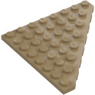 LEGO Dark Tan Wedge Plate 8 x 8 Corner (30504)