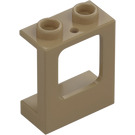 LEGO Dark Tan Window Frame 1 x 2 x 2 with 1 Hole in Bottom (60032)