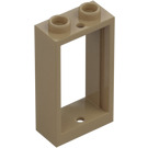 LEGO Beige scuro Telaio della finestra 1 x 2 x 3 senza Sill (3662 / 60593)