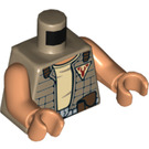 LEGO Donker Zandbruin Zander Minifig Torso (973 / 76382)
