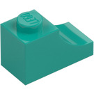 LEGO Donker turquoise Boog 1 x 2 Omgekeerd (78666)