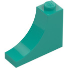 LEGO Donker turquoise Boog 1 x 3 x 2 met Inside Boog (18653)