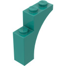 LEGO Donker Turquoise Boog 1 x 3 x 3 (13965)