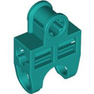 LEGO Dark Turquoise Ball Connector with Perpendicular Axleholes and Vents and Side Slots (32174)