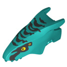 LEGO Dark Turquoise Banshee Head with Gray (100722)